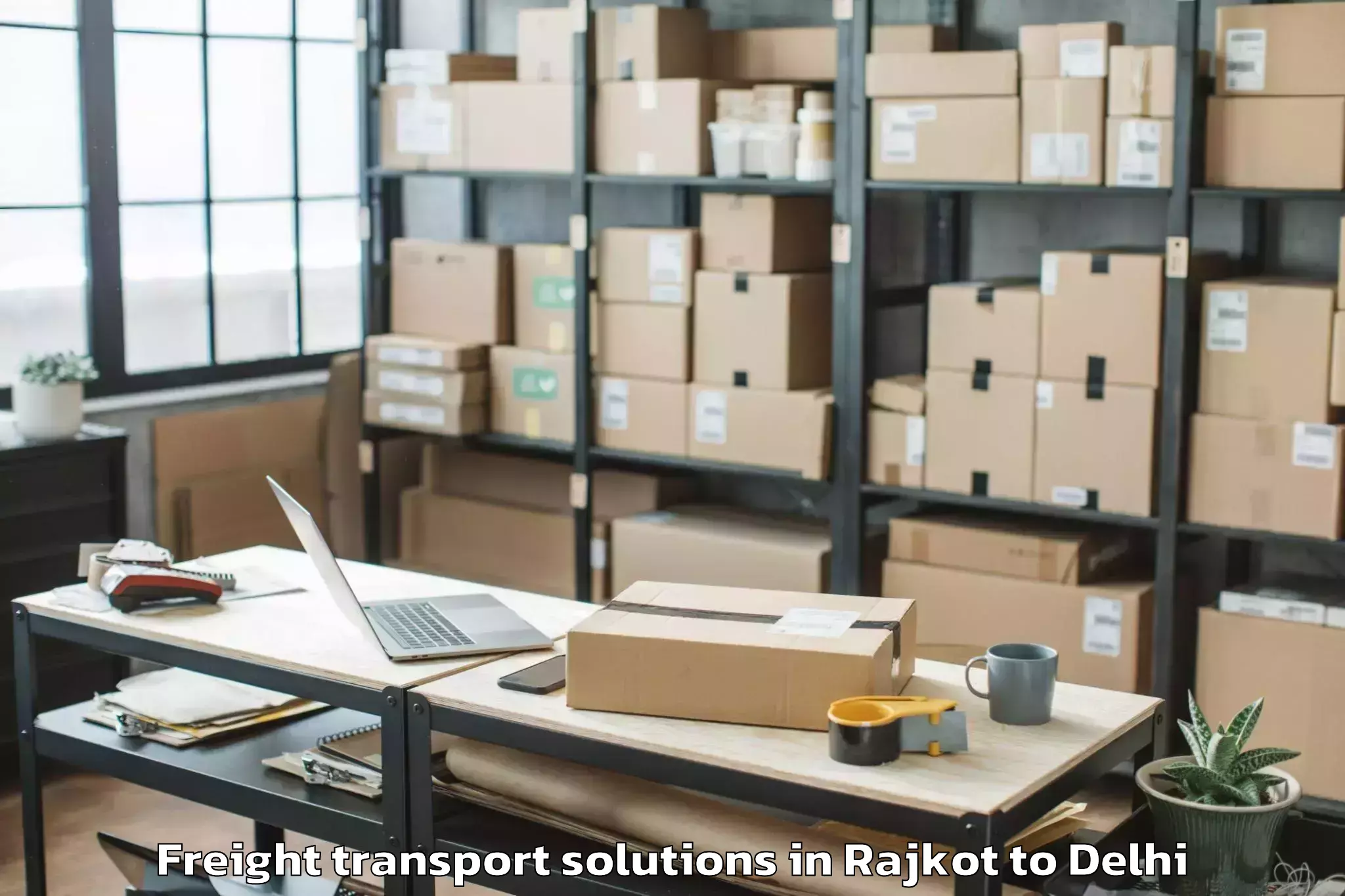 Book Rajkot to D Mall Rohini Freight Transport Solutions Online